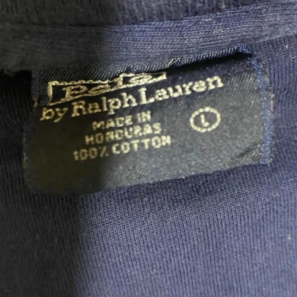 Polo Ralph Lauren cotton long sleeve blue shirt men L. SKU-B241